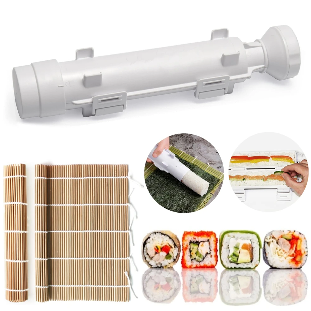 

Sushi Maker Set Diy Machine Rice Mold Sushi Maker Roller Vegetable Meat Making Tools For Home Kitchen Gadgets Bento Accessories