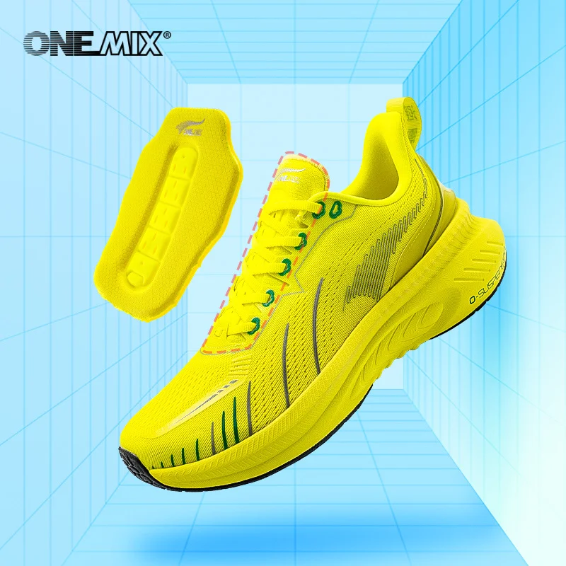 

ONEMIX Heavy Weight Runners Shoes Men Breathable Mesh Training Sports Shoes Women's Hygroscopic Sweat Releasing System Sneakers