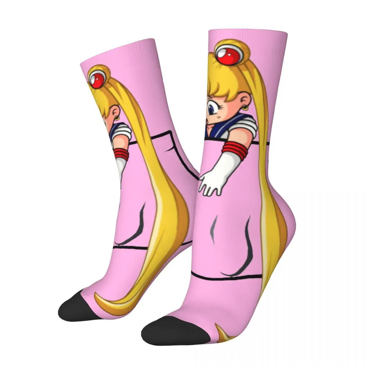

Little Pocket Sailor Moon Socks Men Women Polyester Casual Socks Harajuku Spring Summer Autumn Winter Middle Tube Socks Gifts