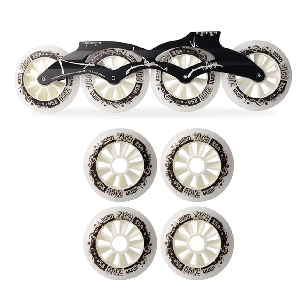 Inline Skate Wheels 90/100/110mm Skate Replacement Wheels with Bearings Indoor Outdoor Roller 4 Pack
