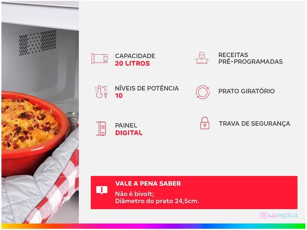 Micro-ondas Consul 20L Cinza - 220V 2