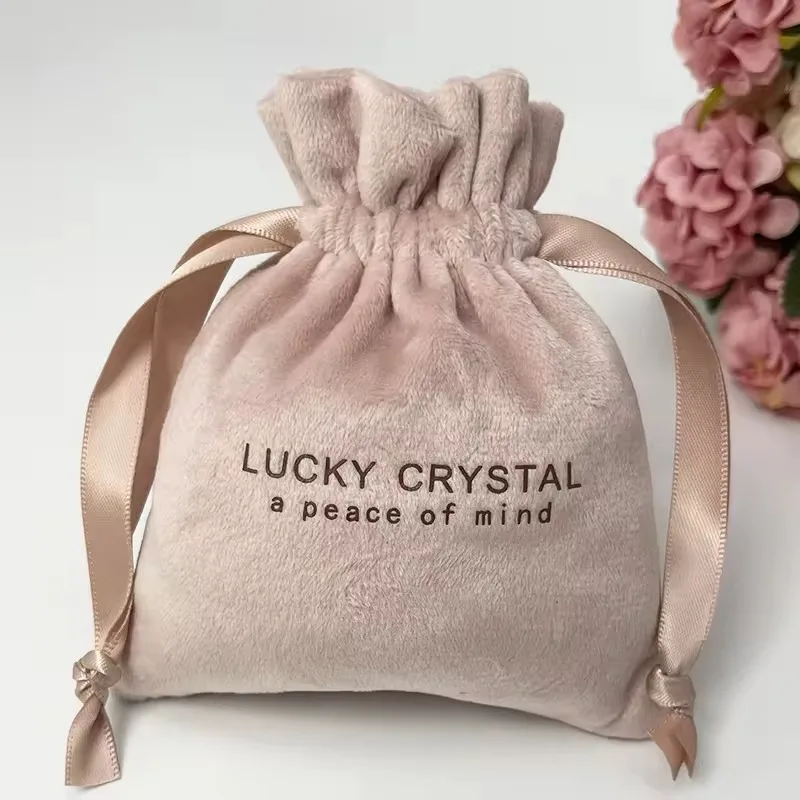 Custom logo printing drawstring pouch small custom jewelry gift velvet bag Jewelry Ring Packaging Bags Wedding Party Favors Bag 2 S029f8e41c09f4a768d6db2111bf859b1s