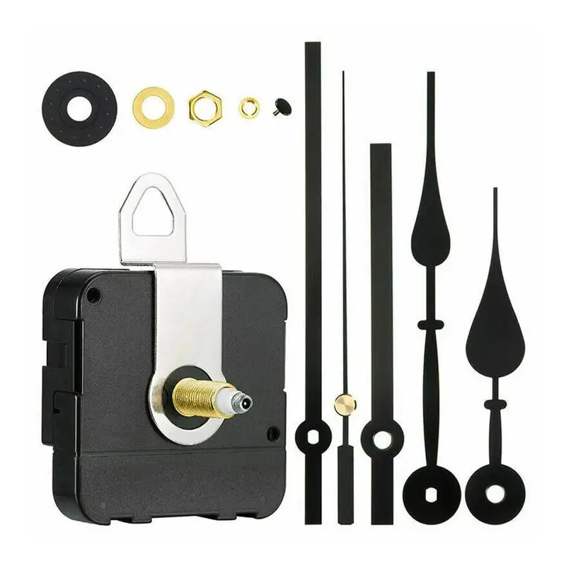 Silent Quartz Clock Mechanism with Wall Hands for DIY Clockmaking and Repair
