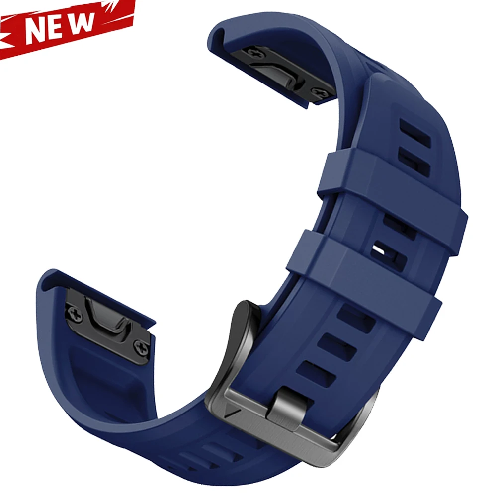 Enhanced Silicone QuickFit Strap - 26mm & 22mm Soft Watchband Bracelet
