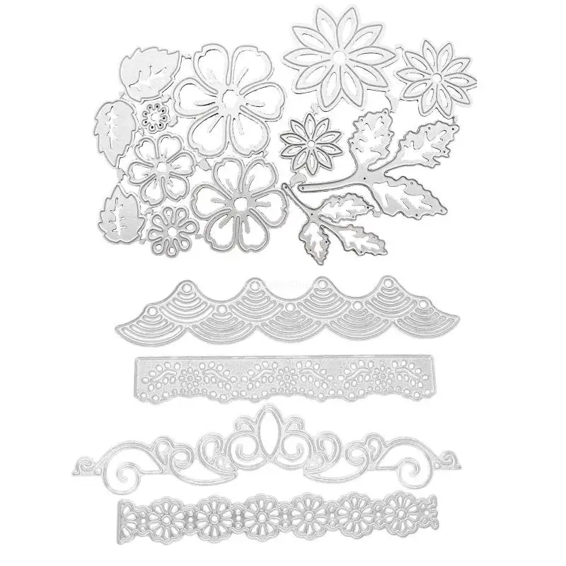 

Цветы из углеродистой стали высечки ручной работы DIY трафаретная форма тиснение узор для детей и взрослых DIY ремесла проекты