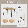 Small Dining Table Set for 4,47'' Wooden Modern Dining Table and Chairs Set with 4 Chairs,5 Piece Wooden Dining Table Set 5