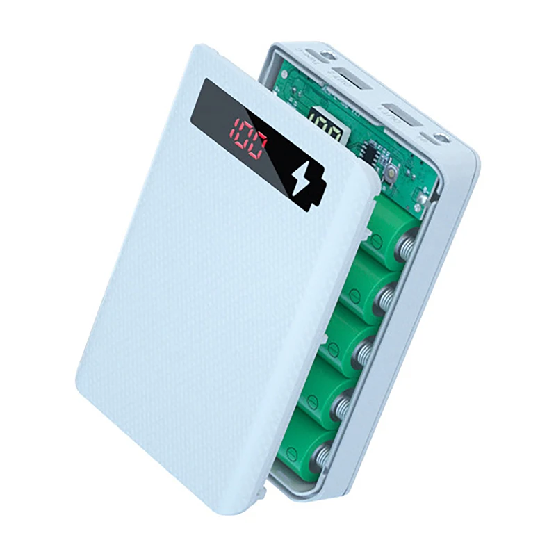 Detachable Soldering-free Battery Pack Can Hold 5x18650 Batteries Power Bank Case DIY Mobile Power Shell Kit