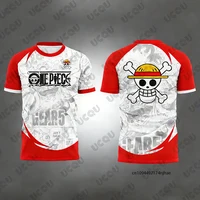 Maillot de football imprimé One Piece Anime Luffy Gear 5 pour hommes, T-shirt de Cosplay décontracté à séchage rapide, hauts de sport pour enfants/adultes, nouvelle collection d'été 2