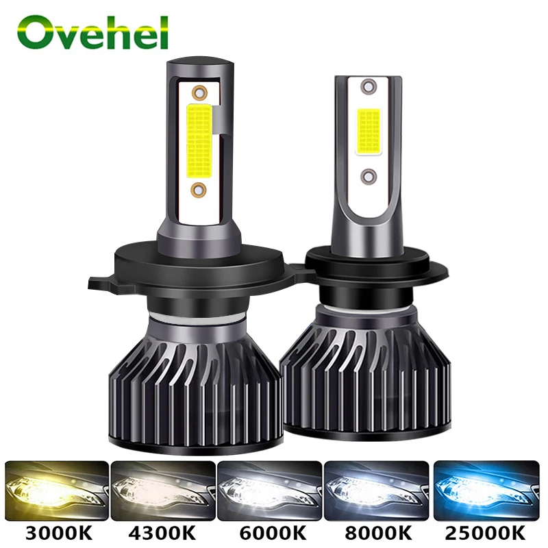 

OVEHEL H7 Led Headlight 80000LM H1 H4 LED Bulbs Car Headlight Lamps 3000K 4300K 6000K 8000K 110W H8 H9 H11 Lamp Fog Lights