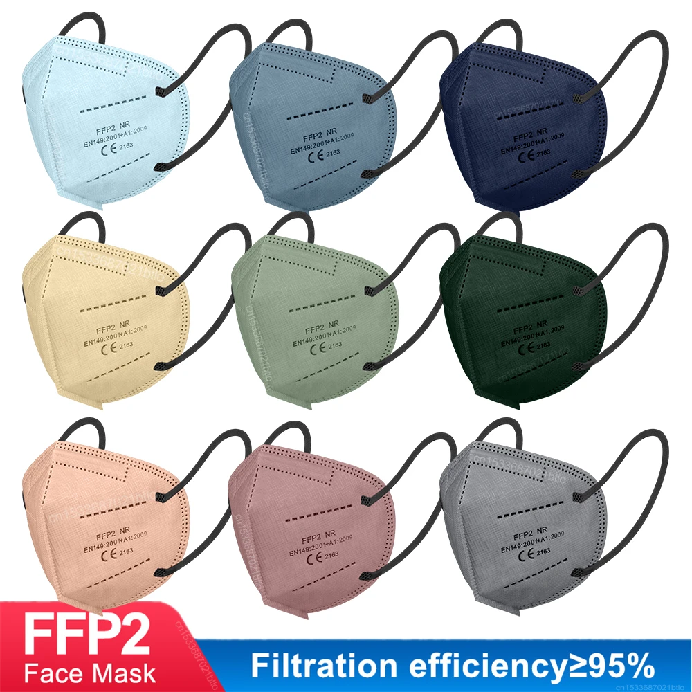 

Mascarillas FPP2 5 Layer FFP2mask Morandi Colored Spain CE Approved FFP2 Masks Adult KN95 Respirator FPP2 Mask 100/50/10 PCS FP2