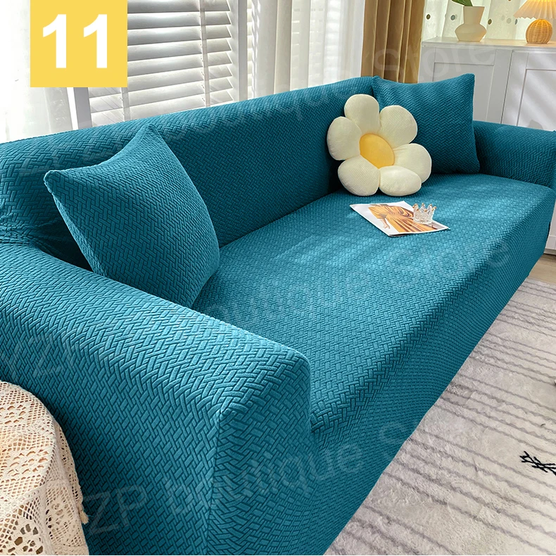 Polar Fleece Fabric Sofa cover 1/2/3/4 seater thick Slipcover couch sofacovers stretch elastic cheap sofa covers Towel wrap 6