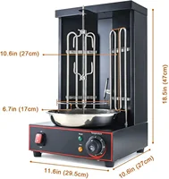 Rotisserie Shawarma Broiler Kebab Grill Machine Rotating Grill With Temperature Chime,(Patented Product) 2