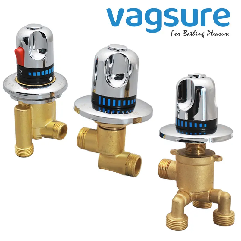 Bathtub split faucet jacuzzi faucet three-piece set of hot and cold water switch water diverter conversion valve fittings