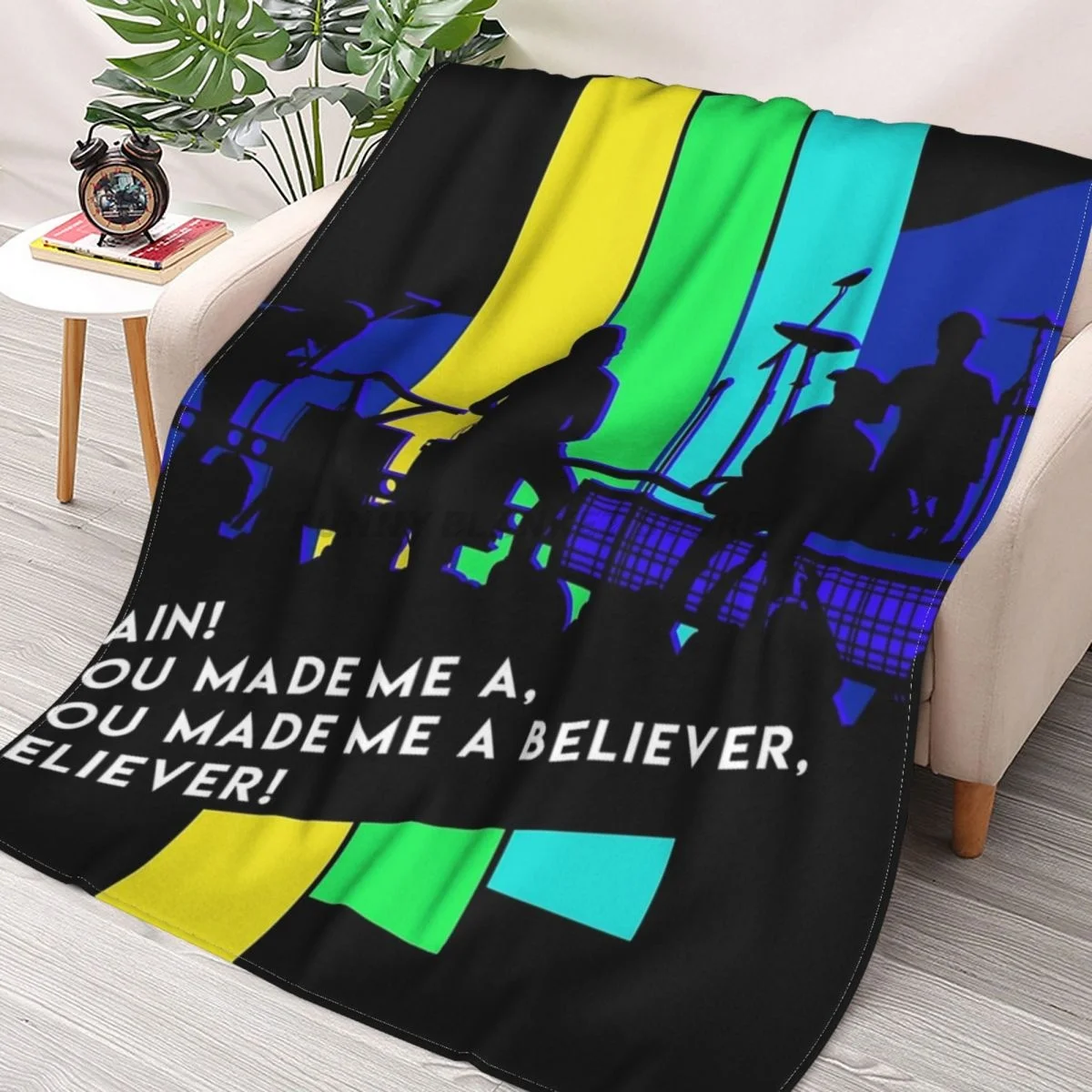 

Imagine Dragons - Believer Throws Blankets Collage Flannel Ultra-Soft Warm picnic blanket bedspread on the bed