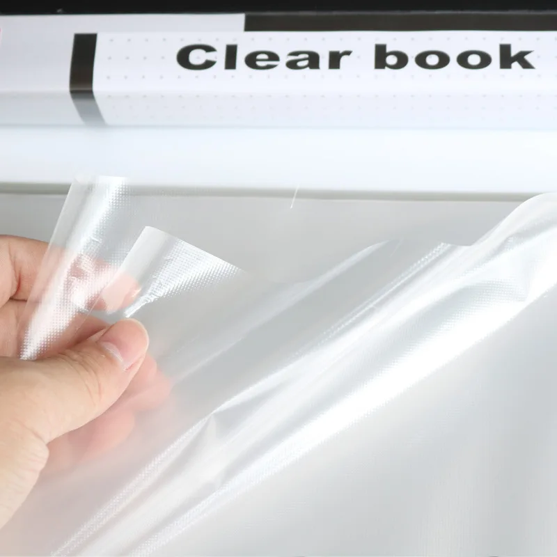 Raccoglitore economico in plastica B4 Cartelle di file Documenti Libretto Volantino 40/60 pagine Forniture per ufficio per studenti Organizzatore da scrivania - immagine 3