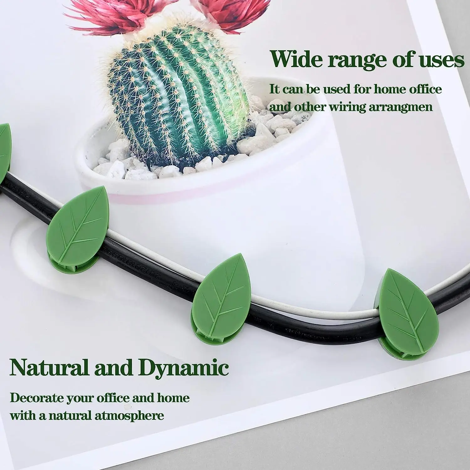 Plant Climbing Wall Fixture Clips Acrylic Sticker Green Leaf Simula Self-Adhesive Hook Plant Vine Traction Indoor Outdoor Decor