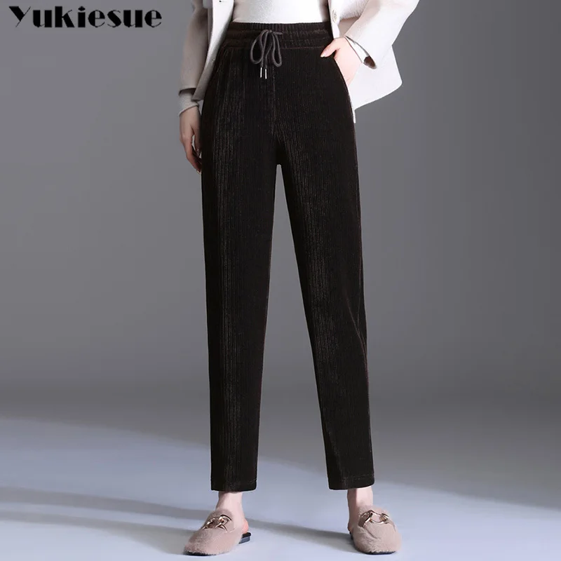 

Women Spring Autumn Chic Fashion Office Wear Straight Suit Pants Vintage High Waist Black Female Trousers Mujer womens pants