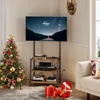 Rolling TV Stand with Mount and Power Outlet Up to 55 inch TVs,Small TV Stand with 3-Tier Storage Shelves 1