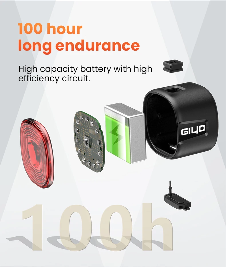 GIYO Bicycle Smart Taillight Rechargeable 6 Modes Waterproof LED GL09S Smart Brake Sensing Rear Light Cycling Seatpost Taillight