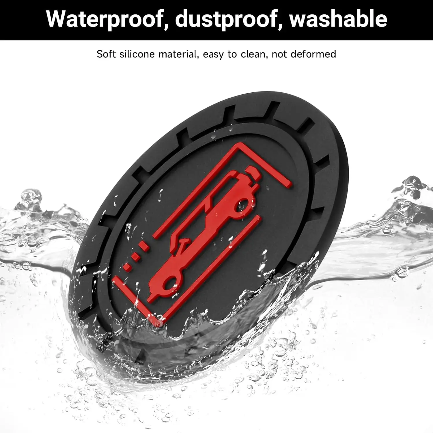 지프 랭글러 JL JK JLU 및 지프 글래디에이터 JT 액세서리용 차량 컵 홀더 코스터, 범용 차량 컵 논슬립 실리콘 홀더