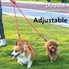 Dog Leash Hands Free Dogs Leash Reflective Leashes for Dog Walking Running Rope 2.4M Long Adjustable Double Leashes Dogs Ropes 3