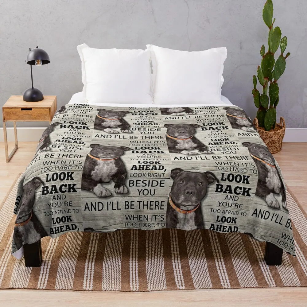Cute Funny Stafter Bull Terrier Quotes Throw Coperta Soffici Coperte Large Soft Plaid