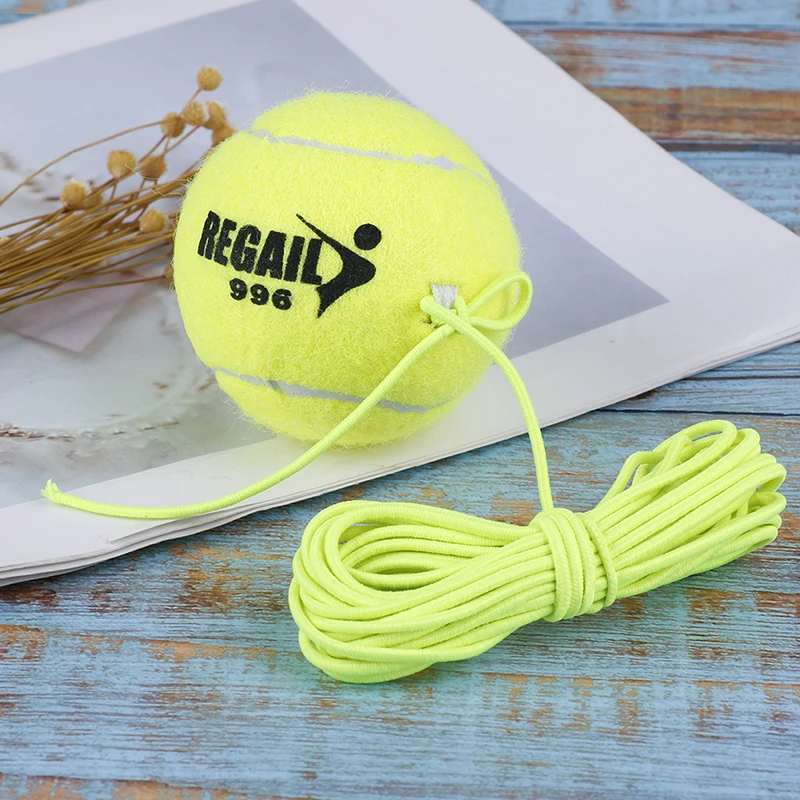 Elastic Rubber Bouncing Ball Tennis Trainer Band Ball Beginner