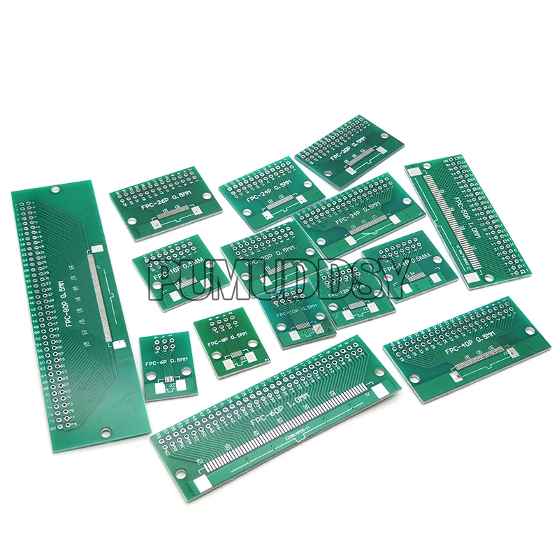 5PCS FPC FFC PCB Board Connector 0.5mm 1mm Pitch Double Side Adapter Socket Plate DIY KIT 6 8 10 12 20 40 50 Pin To DIP 2.54mm