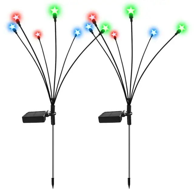 Napelemes, Ingatag Kerti Fény 6 Led Csillag Robbanás Lengő Kültéri Vízálló Csillagútvonalak A Sétány Útvonalához