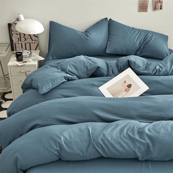 Bonenjoy Set di lenzuola lenzuola in tinta unita Set di biancheria da letto morbida biancheria da letto per ragazze biancheria da letto per ragazzi Set copripiumino singolo/Queen Size