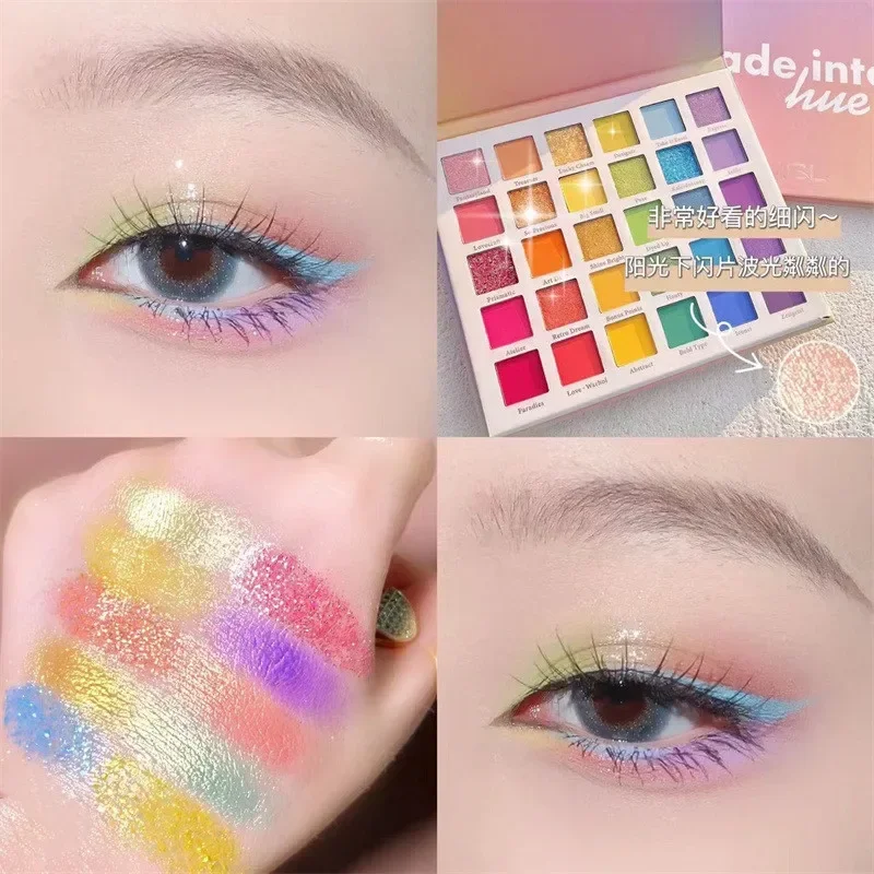 Eye Shadow Palette 30 Colors Rainbow Practical Safe Lightweight for Children Stage Makeup