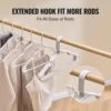 VEVOR Hangers, 0.2 in Ultra-Thin, 50 Pack White Plastic Hangers with Stable Triangular Top Structure & Wider Notch Design 5