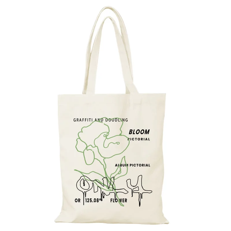 die Einkaufstasche Frau Mode Blumen Damen Handtasche Stofftaschen Falten Einkaufstasche Handtaschen Eco Shopper Strand Canvas Schulter – Detail 10