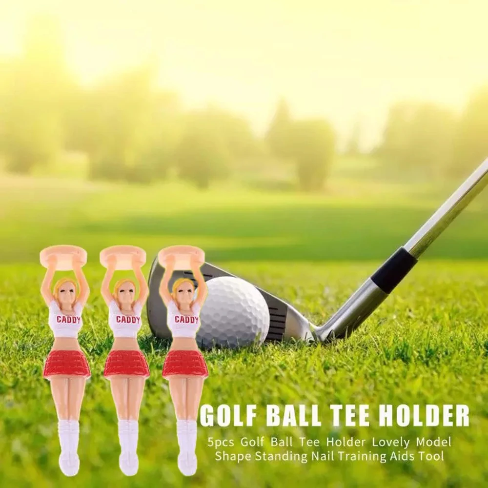 

Gift Beauty Golf Balls Standing Golf Practice Womens Cheerleaders Tee Golf Ball Holder Golf Ball Tees Lady Golf Tee