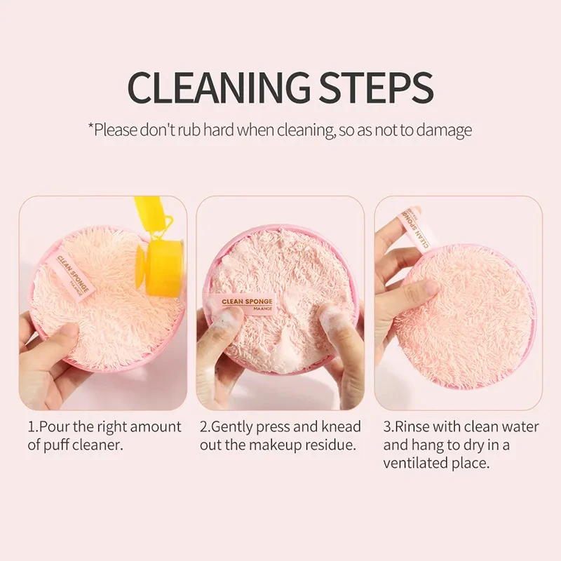1pc/2PCS Makeup Remover Pads Microfiber Reusable Face Towel Make-up Wipes Cloth Cotton Reusable Pads Skin Care Cleaning Puff 3