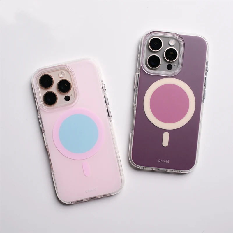 Magnetic Colorful MagSafe Phone Case with Wireless Charging and Anti-Slip Soft Edge