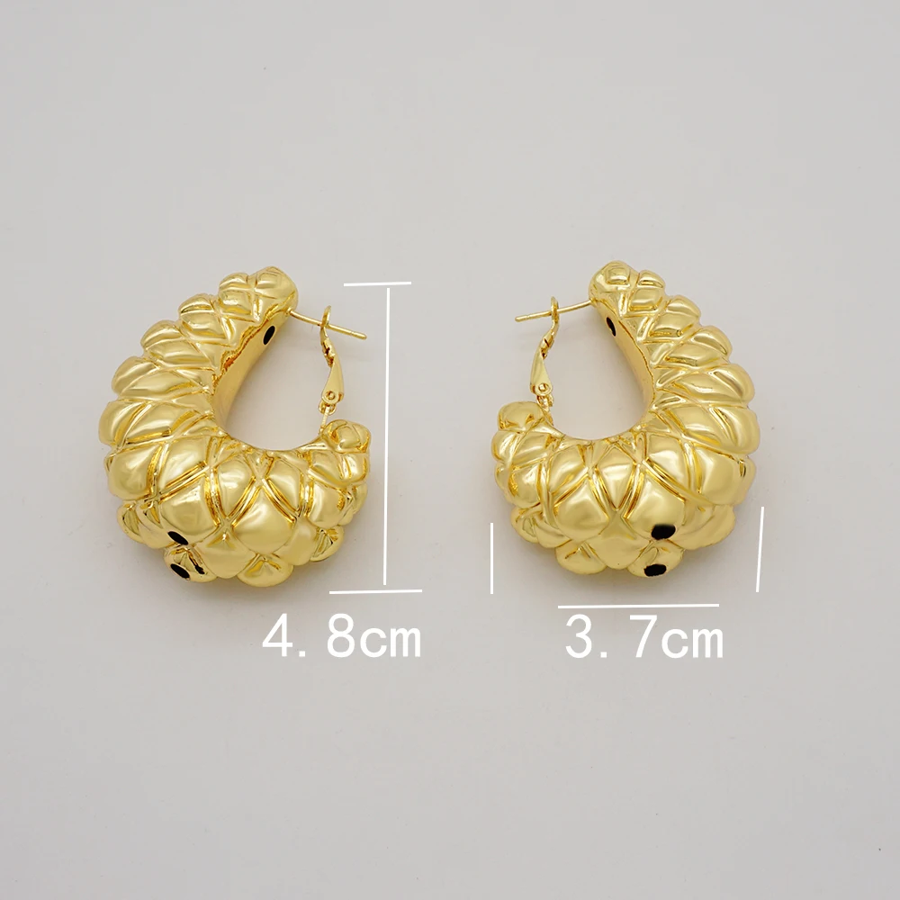 Fashion Jewelry African Gold Color Earrings Drop Dangle Earrings For Dubai Women Party Wedding Earrings
