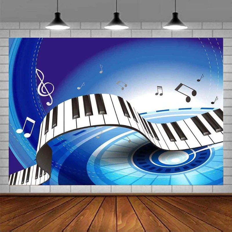 

Music Piano Keys Photography Backdrop For Music Party Decoration Poster Abstract Music Stage Background Banner Photo Booth