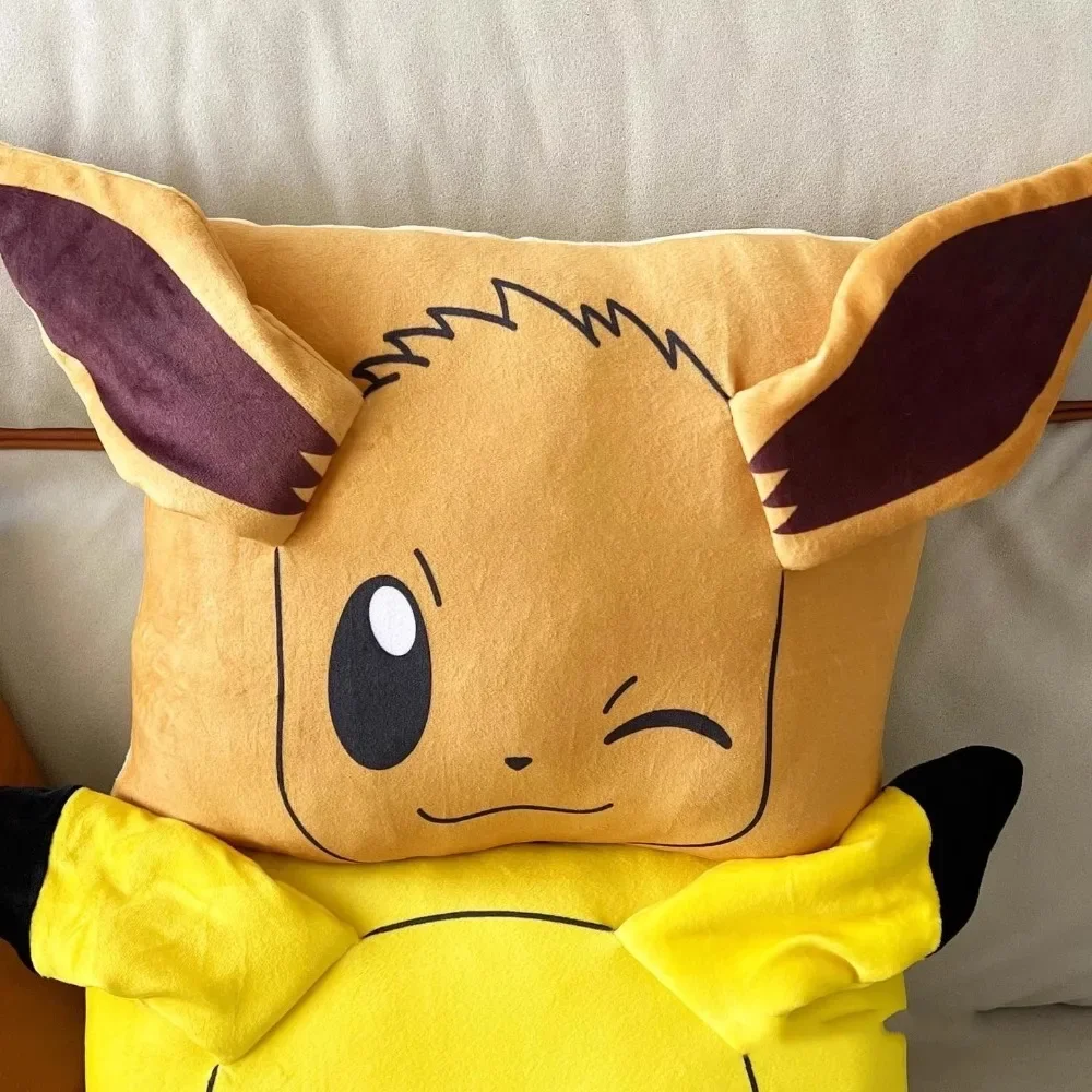 Pokémon Pikachu & Eevee Plush Pillow Cover – Cute Anime Cushion for Home & Office