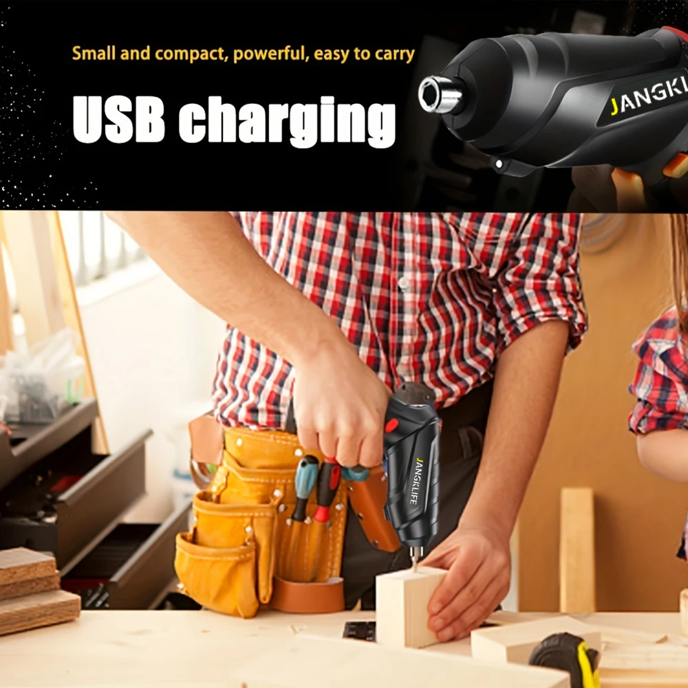 JANGKLIFE Precise Operation Power Electric Screwdriver Industrial Grade Durability  Min Electric Drill Home Office DIY Tools 6