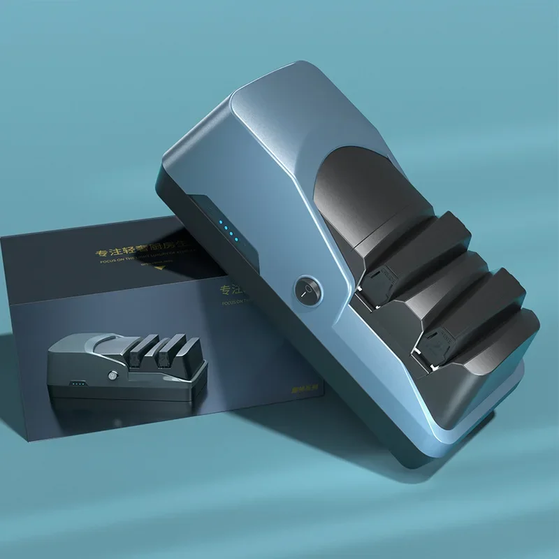 

Электрическая точилка для ножей, Алмазный брусок с USB-зарядкой, домашняя кухонная система для заострения