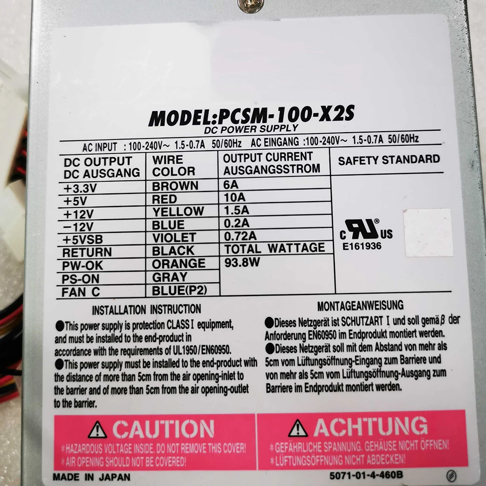PCSM-100-X2S Industrial Computer Equipment Power Supply High Quality Fast Ship Works Perfectly 4 PCSM-100-X2S Industrial Computer Equipment Power Supply High Quality Fast Ship Works Perfectly - Image 2
