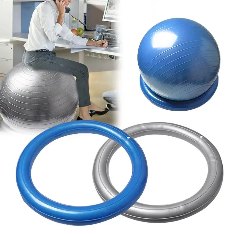 Exercise Ball Base Round PVC Stability Ball Balance Seat Reusable Multifunctional Stand For Home Gym Improves Posture