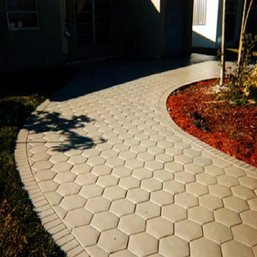 7 Grid Garden Pavement Mold DIY Manually Paving Cement Mould PP Resin Material for Home Garden Yard Resuable Tool