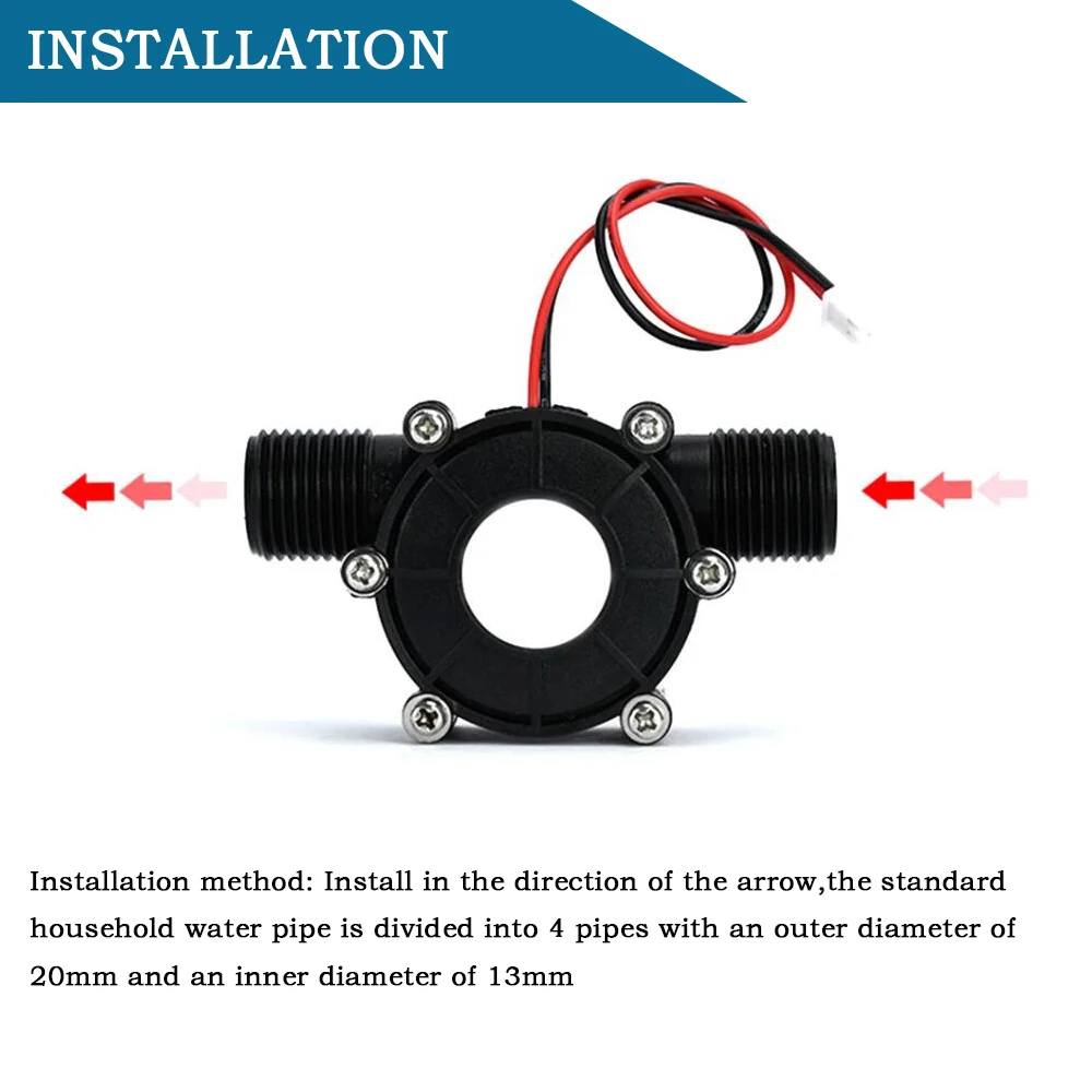 DC 5V 12V 0-80V Micro Hydro Generator Turbine Flow Hydraulic Conversion Water Flow Generator Energy Conversion Energy Generators hydroelectric generator