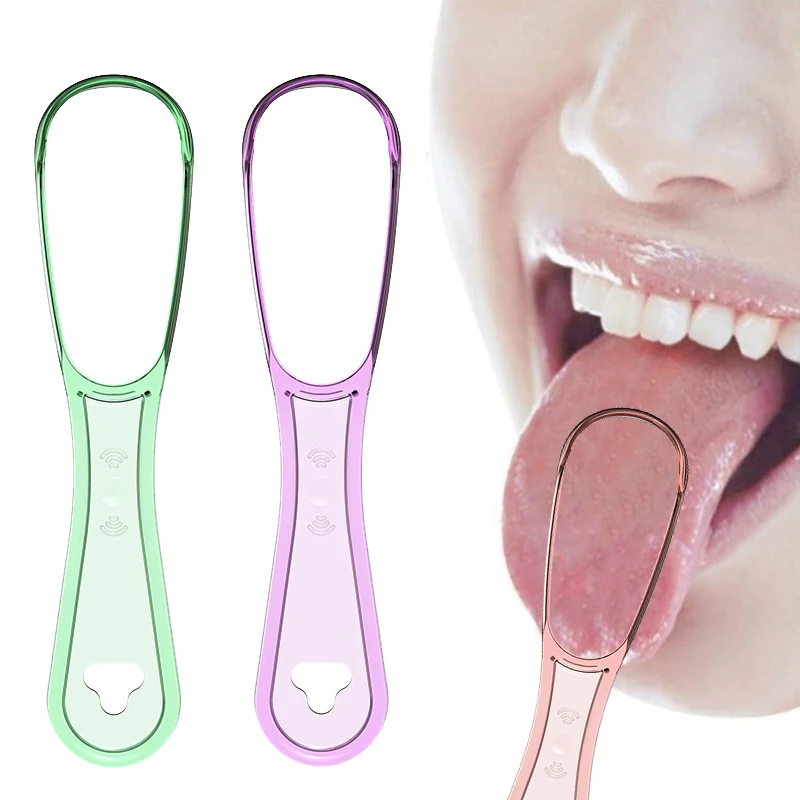 

1 Pcs Tongue Scraper Brush Cleaner Cleaning Food Grade Reusable Adult Tongue Scraper Fresh Breath Hygiene Dental Oral Care Tools
