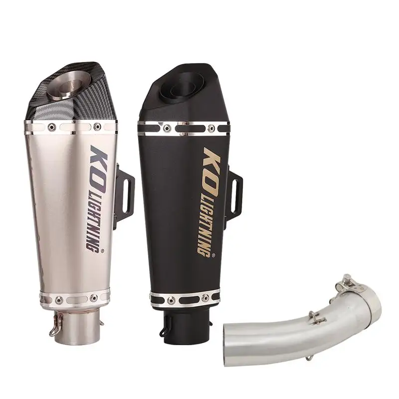 

For Kawasaki ZX-4R ZX-4RR 2023 Mid Connect Tube Motorcycle Exhaust Muffler Tail Pipe Slip On Stainless Steel Pipe With DB Killer