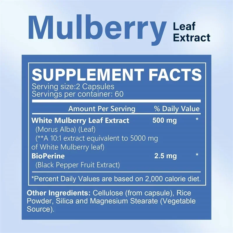 White Mulberry Extract-Supports Cardiovascular Health, Weight Management, and Boosts Immunity