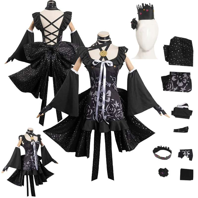 

Game Enigma Archives Cos RAIN CODE Death Cosplay Lolita Dress Costume Girls Skirts Crown Outfits Halloween Party Disguise Suit