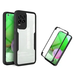 Dual-Sided Transparent Heavy Duty 360° Protective Case Cover for A05 (Black)